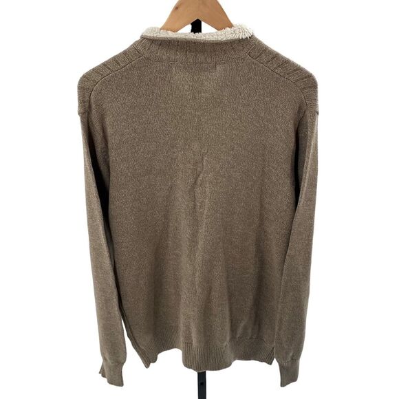 Vintage‎ Oscar De La Renta Men’s L Pullover Sweater Beige Tan Button Neck Cotton - Picture 2 of 8